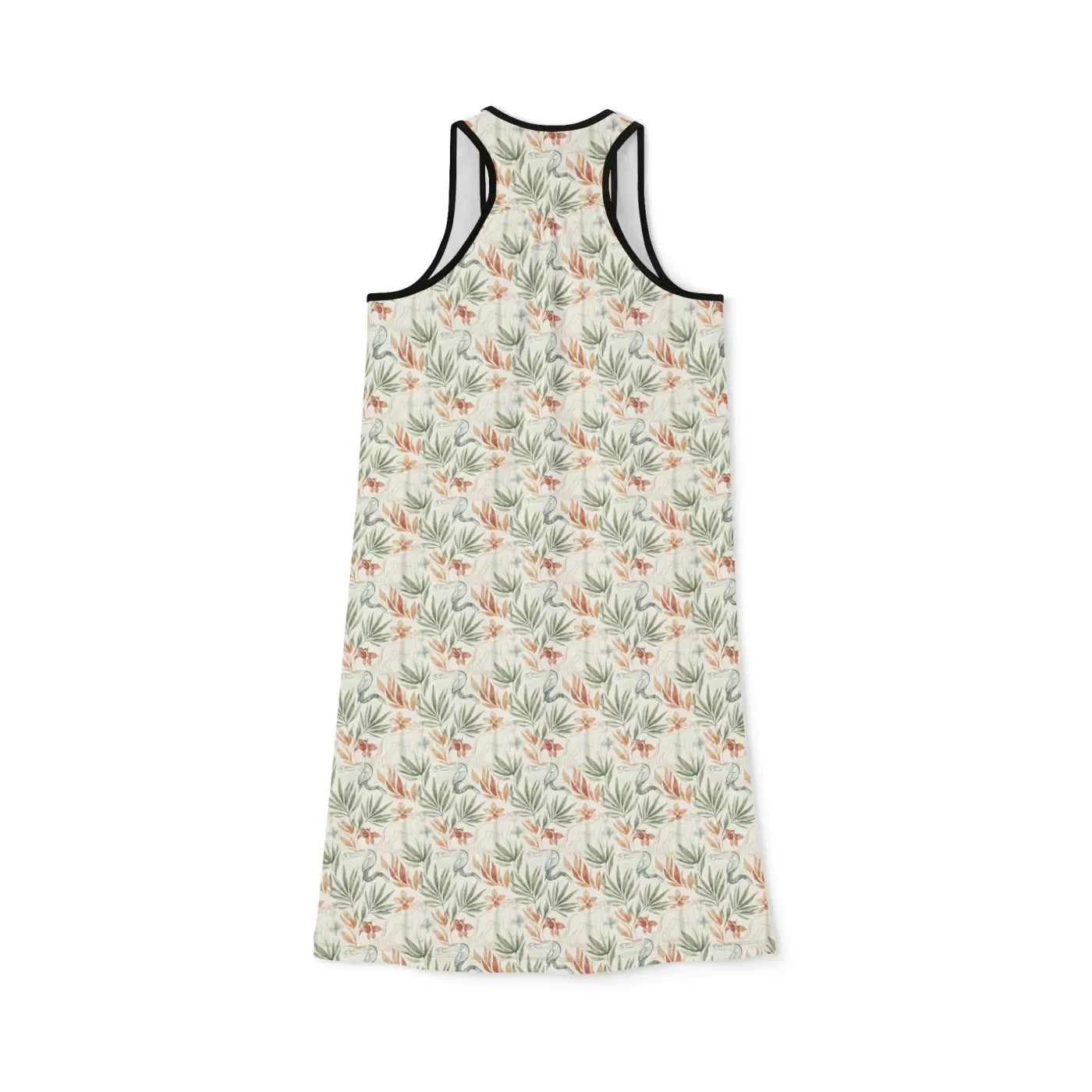 Tropical Floral Racerback Dress - All-Over Print - DipaliZ