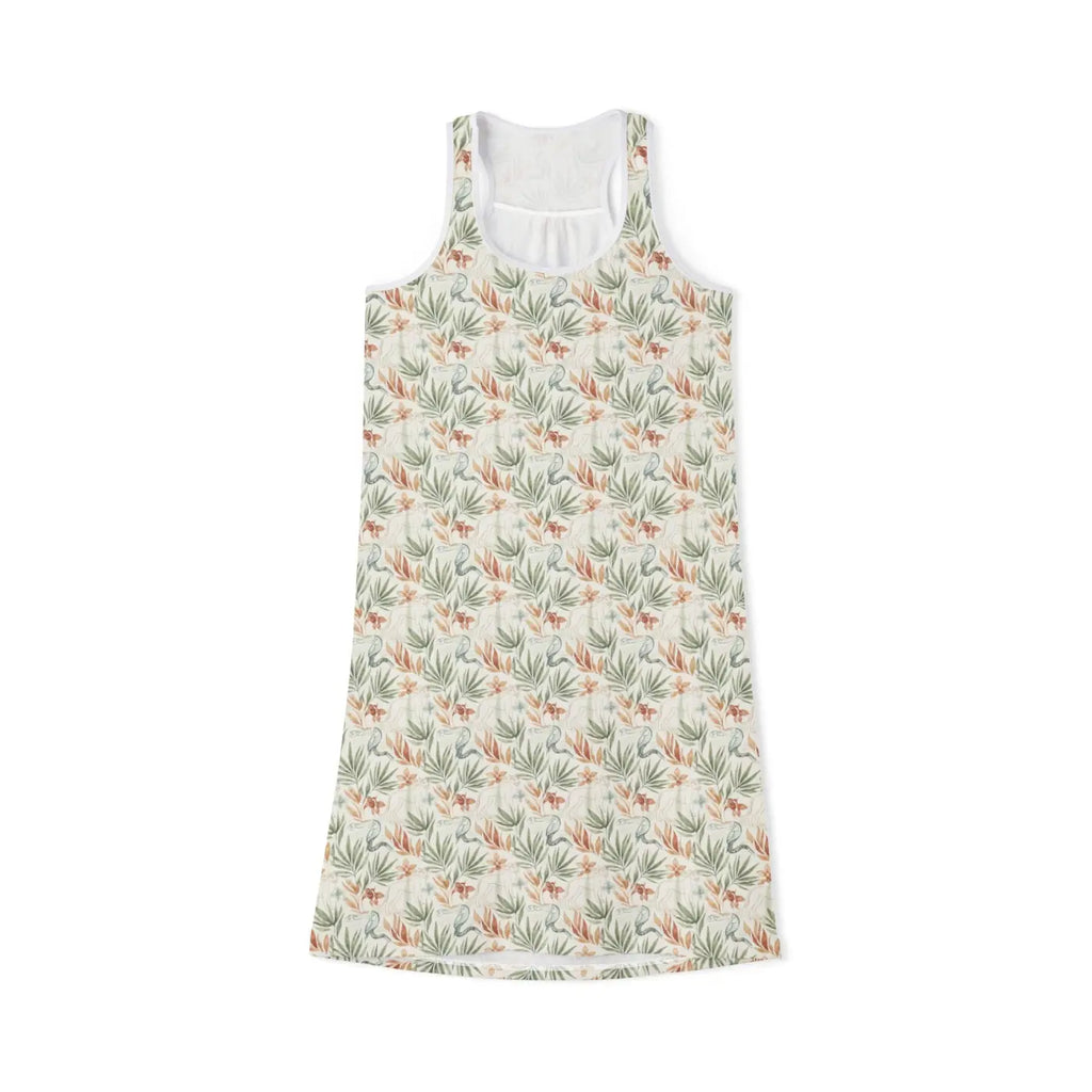 Tropical Floral Racerback Dress - All-Over Print - DipaliZ
