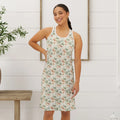 Tropical Floral Racerback Dress - All-Over Print - DipaliZ
