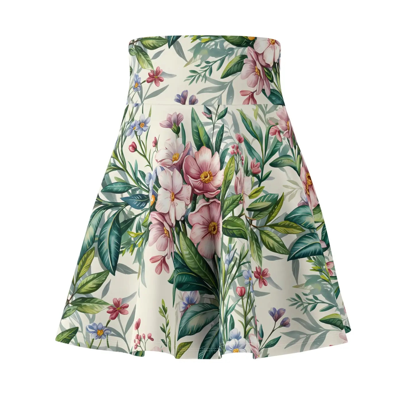 Tropical Floral Skater Skirt - Bold Summer Print - DipaliZ