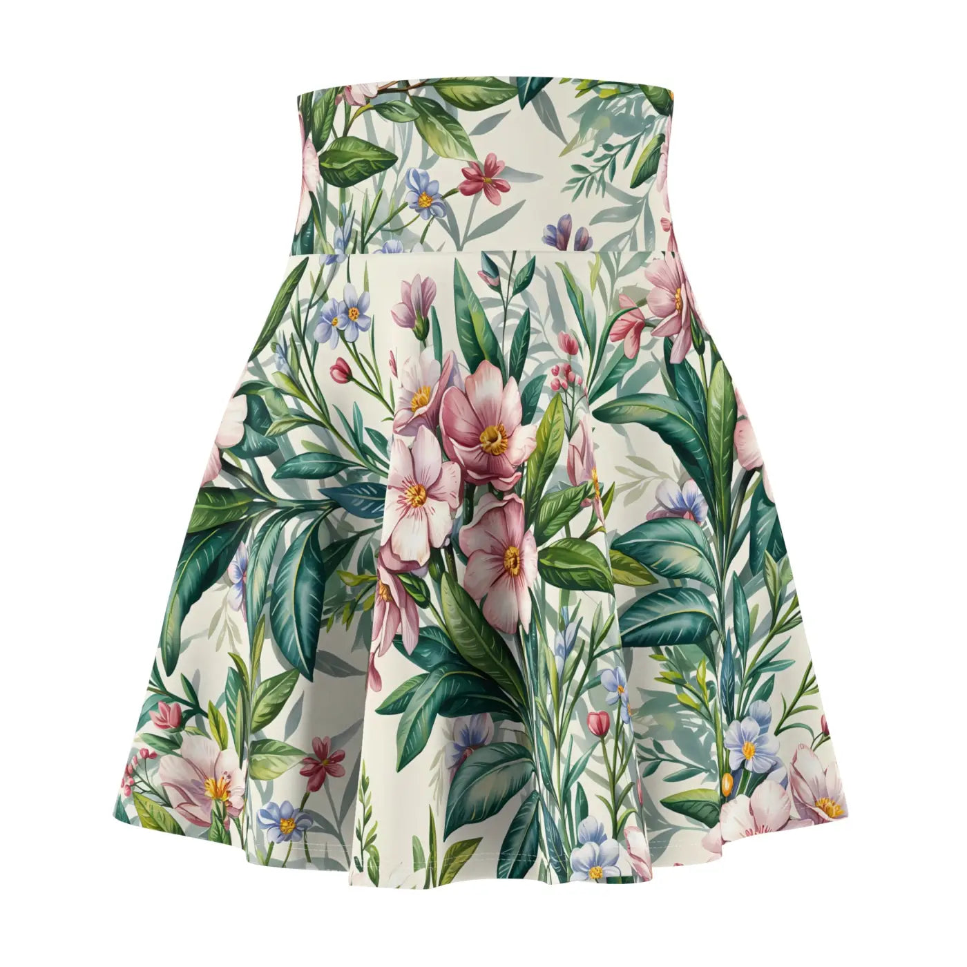 Tropical Floral Skater Skirt - Bold Summer Print - DipaliZ