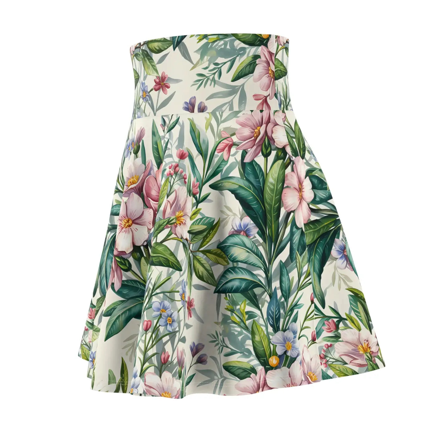 Tropical Floral Skater Skirt - Bold Summer Print - DipaliZ