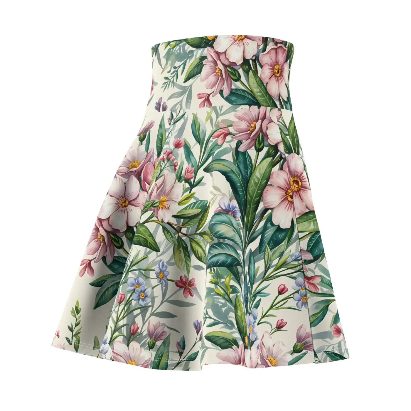 Tropical Floral Skater Skirt - Bold Summer Print - DipaliZ