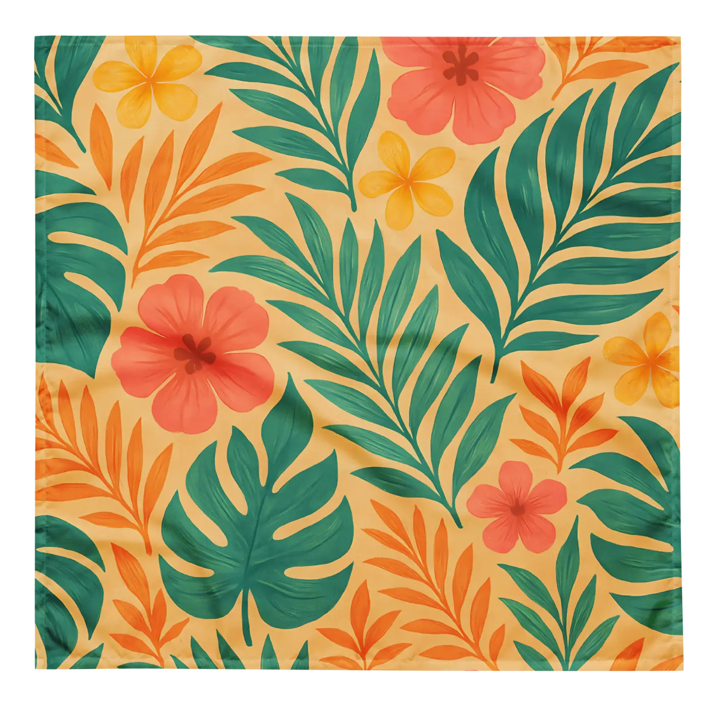 Tropical Florals All-Over Print Bandana - Island Style - DipaliZ