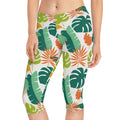 Tropical Paradise Capri Leggings - Island Vibes Style - DipaliZ