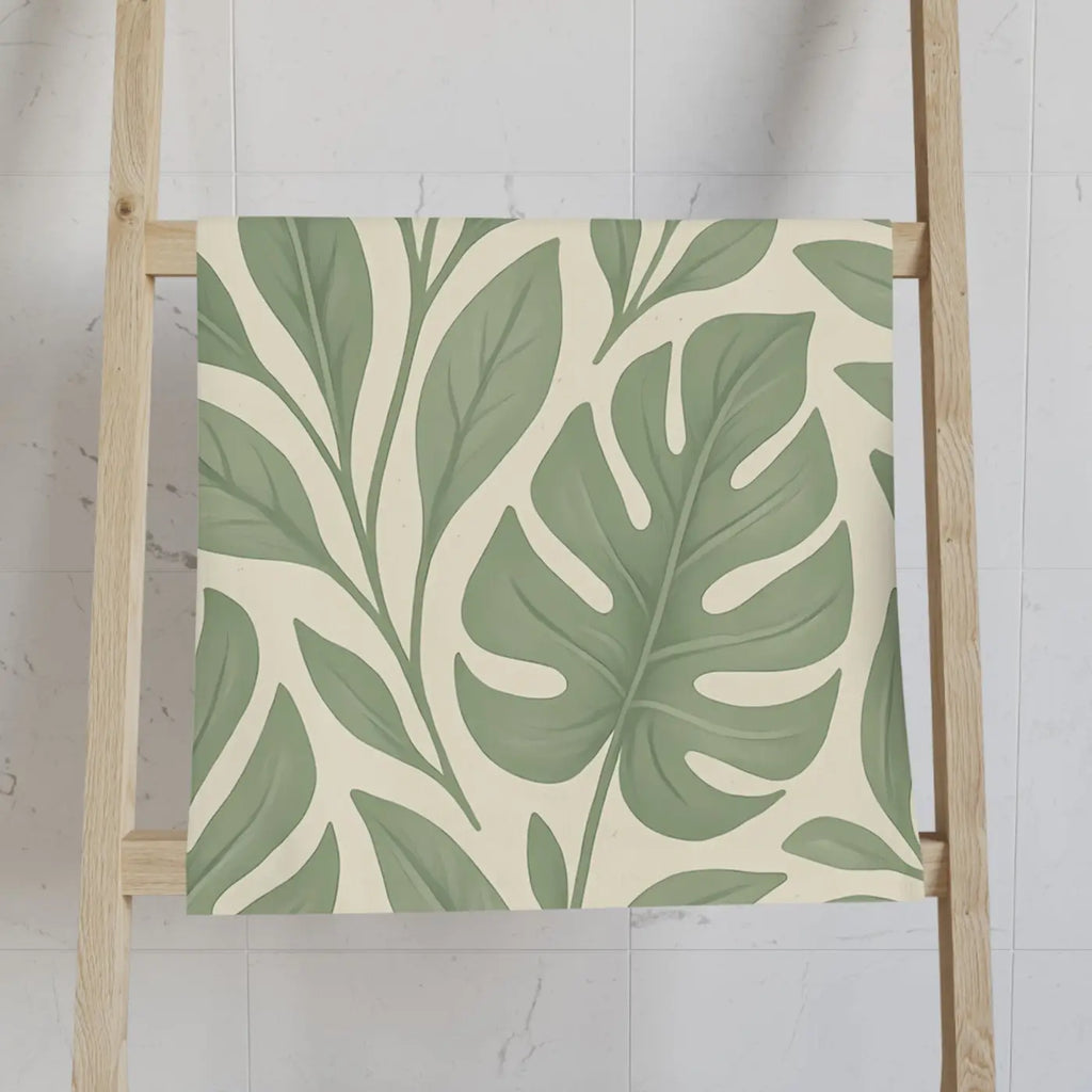 Premium Tropical Leaf Hand Towel - Eco Chic Decor - DipaliZ