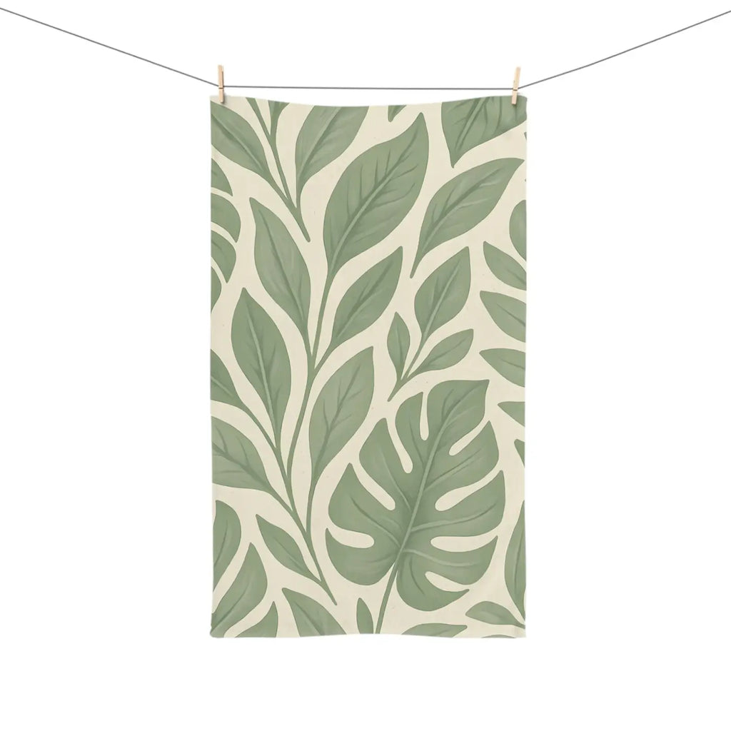 Premium Tropical Leaf Hand Towel - Eco Chic Decor - DipaliZ
