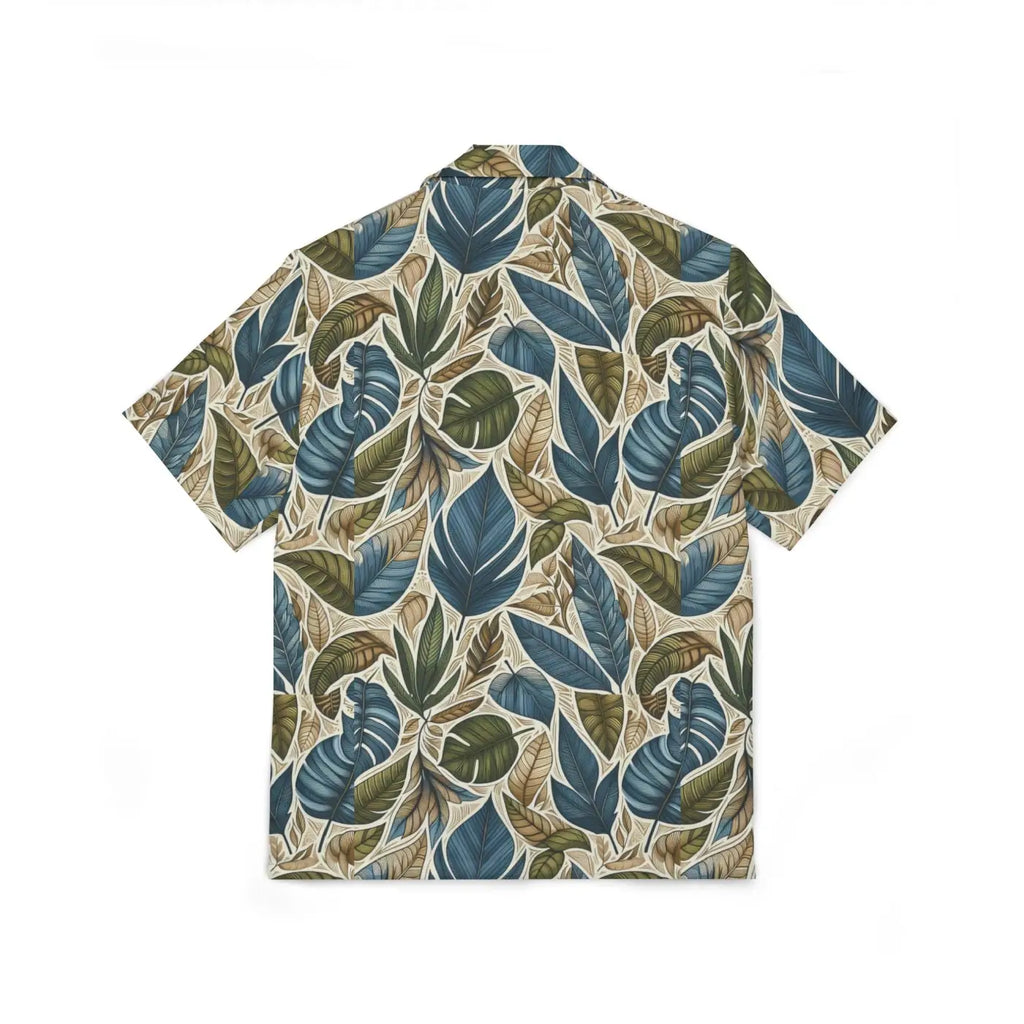 Hawaiian Camp Shirt - Tropical Leaf Island Vibes - DipaliZ
