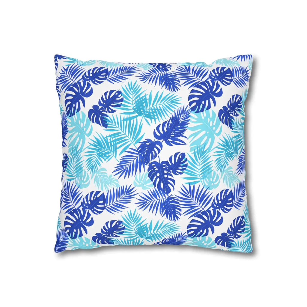 Tropical Leaf Pillowcase - Palm Square Throw with Zipper - DipaliZ