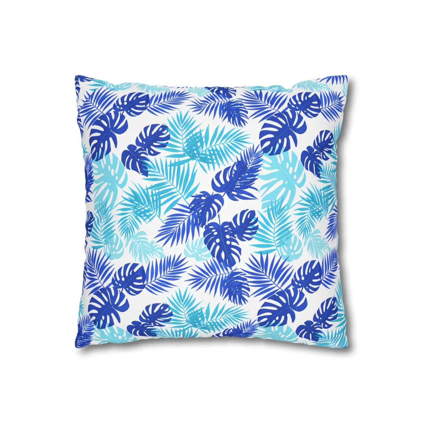 Tropical Leaf Pillowcase - Palm Square Throw with Zipper - DipaliZ