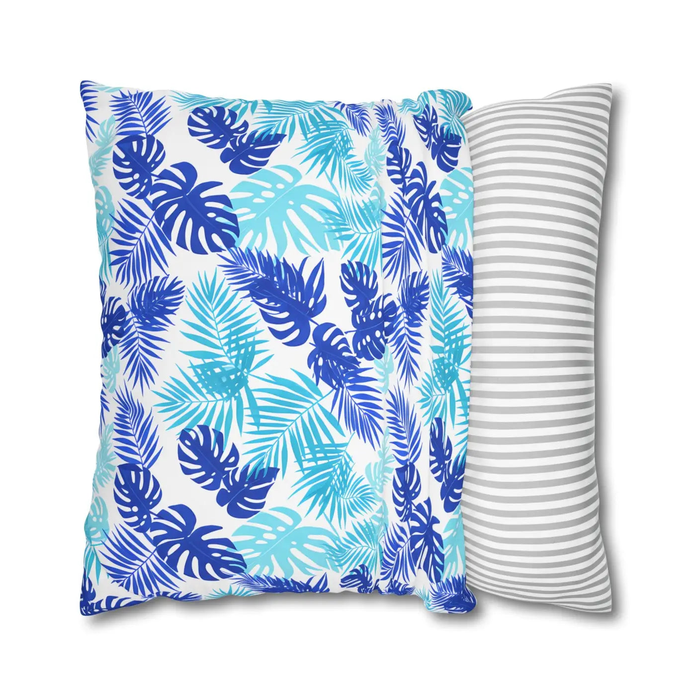 Tropical Leaf Pillowcase - Palm Square Throw with Zipper - DipaliZ