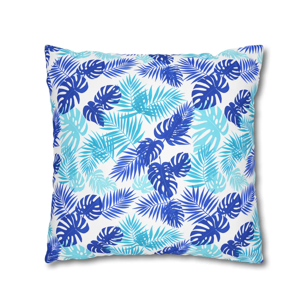 Tropical Leaf Pillowcase - Palm Square Throw with Zipper - DipaliZ