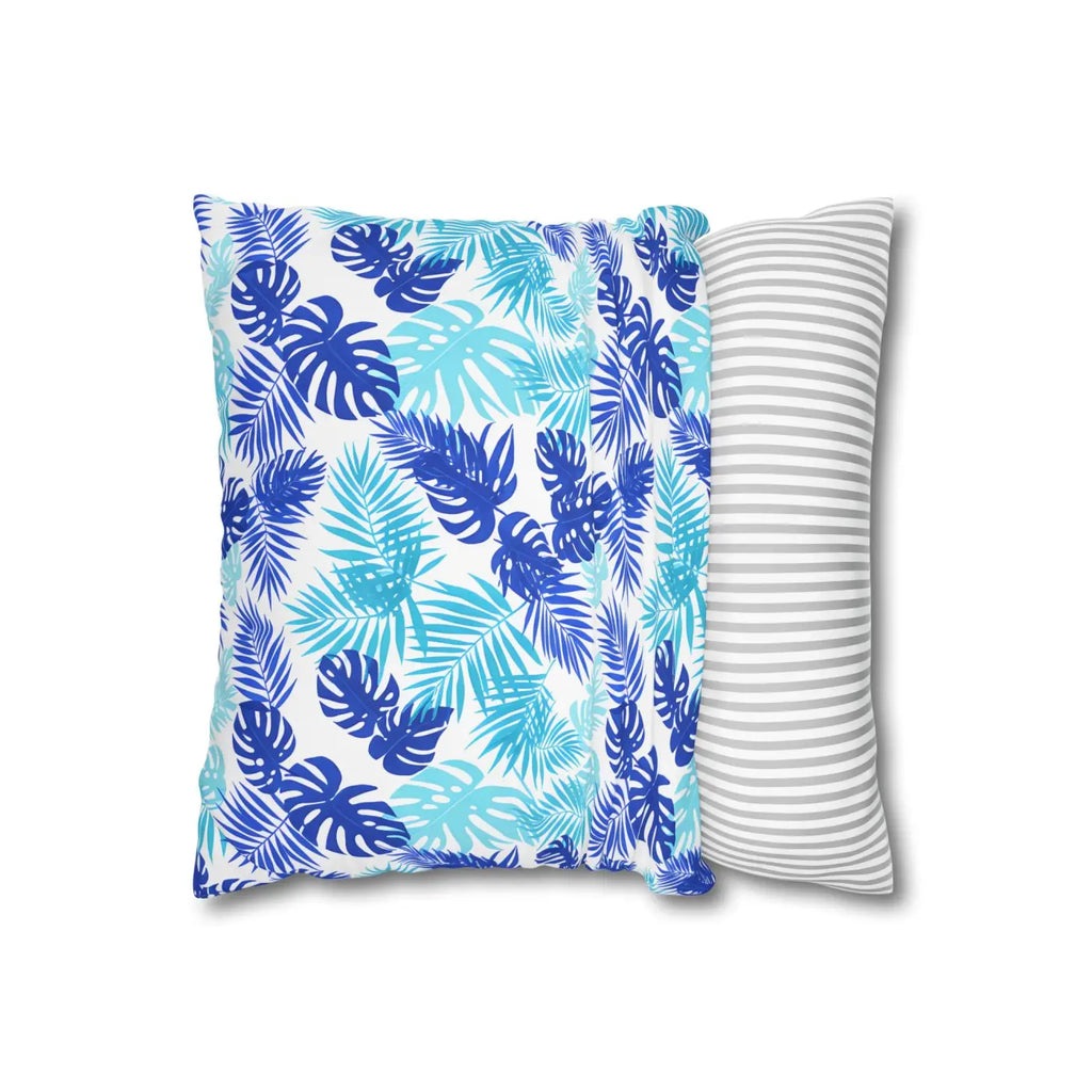 Tropical Leaf Pillowcase - Palm Square Throw with Zipper - DipaliZ