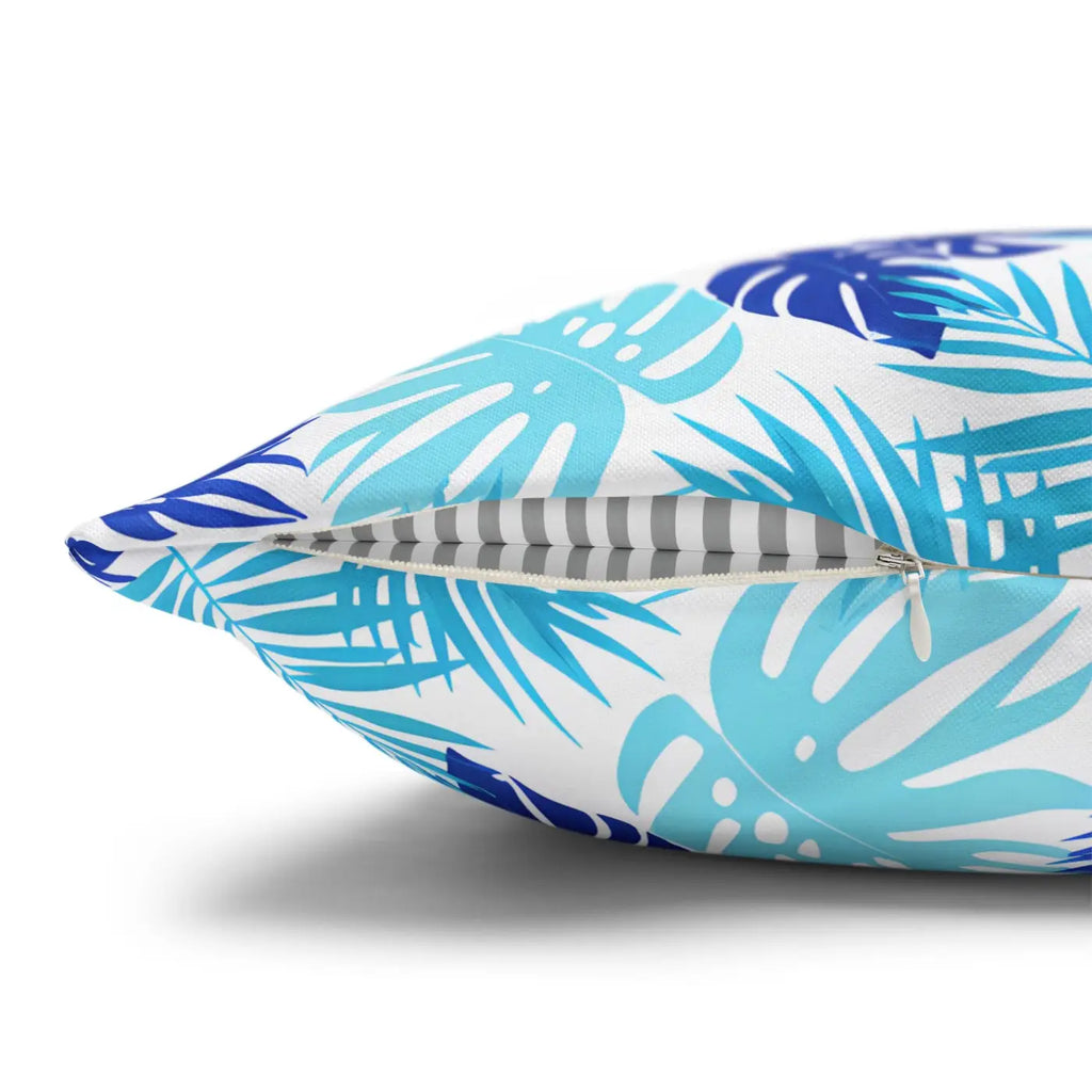 Tropical Leaf Pillowcase - Palm Square Throw with Zipper - DipaliZ
