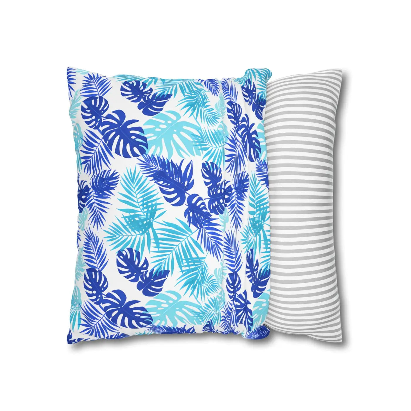 Tropical Leaf Pillowcase - Palm Square Throw with Zipper - DipaliZ