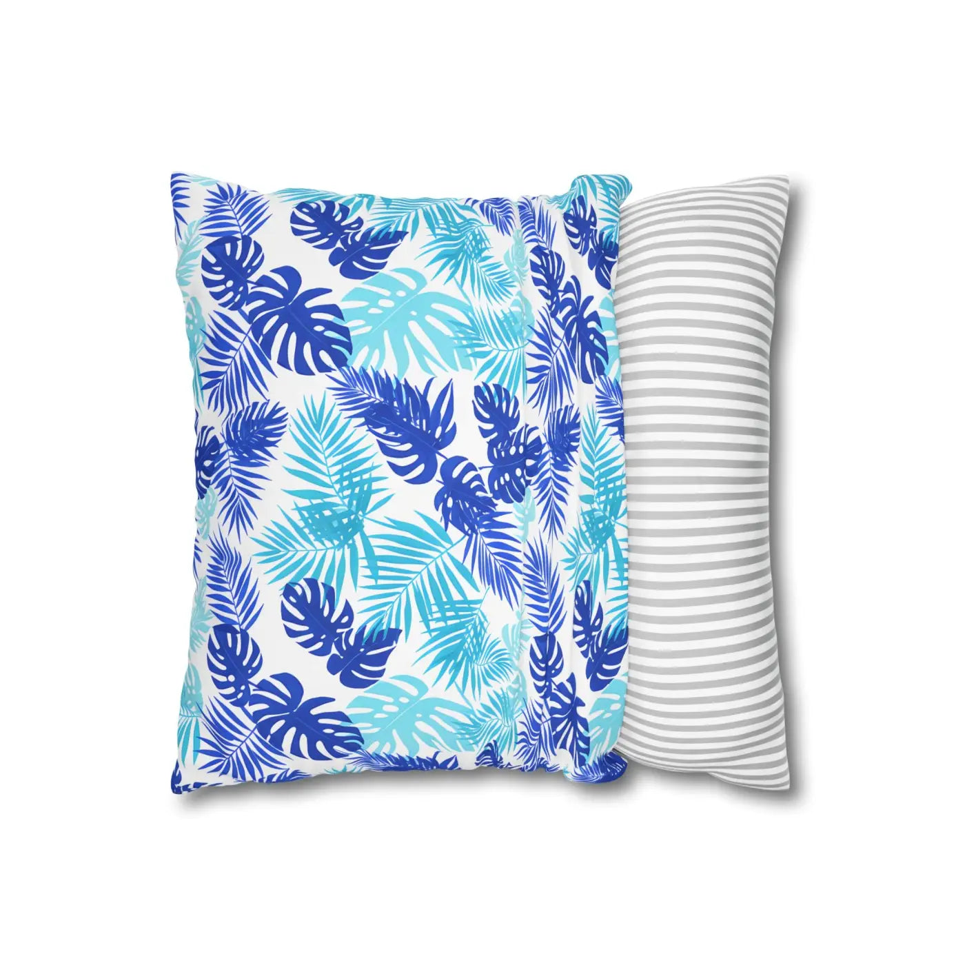 Tropical Leaf Pillowcase - Palm Square Throw with Zipper - DipaliZ