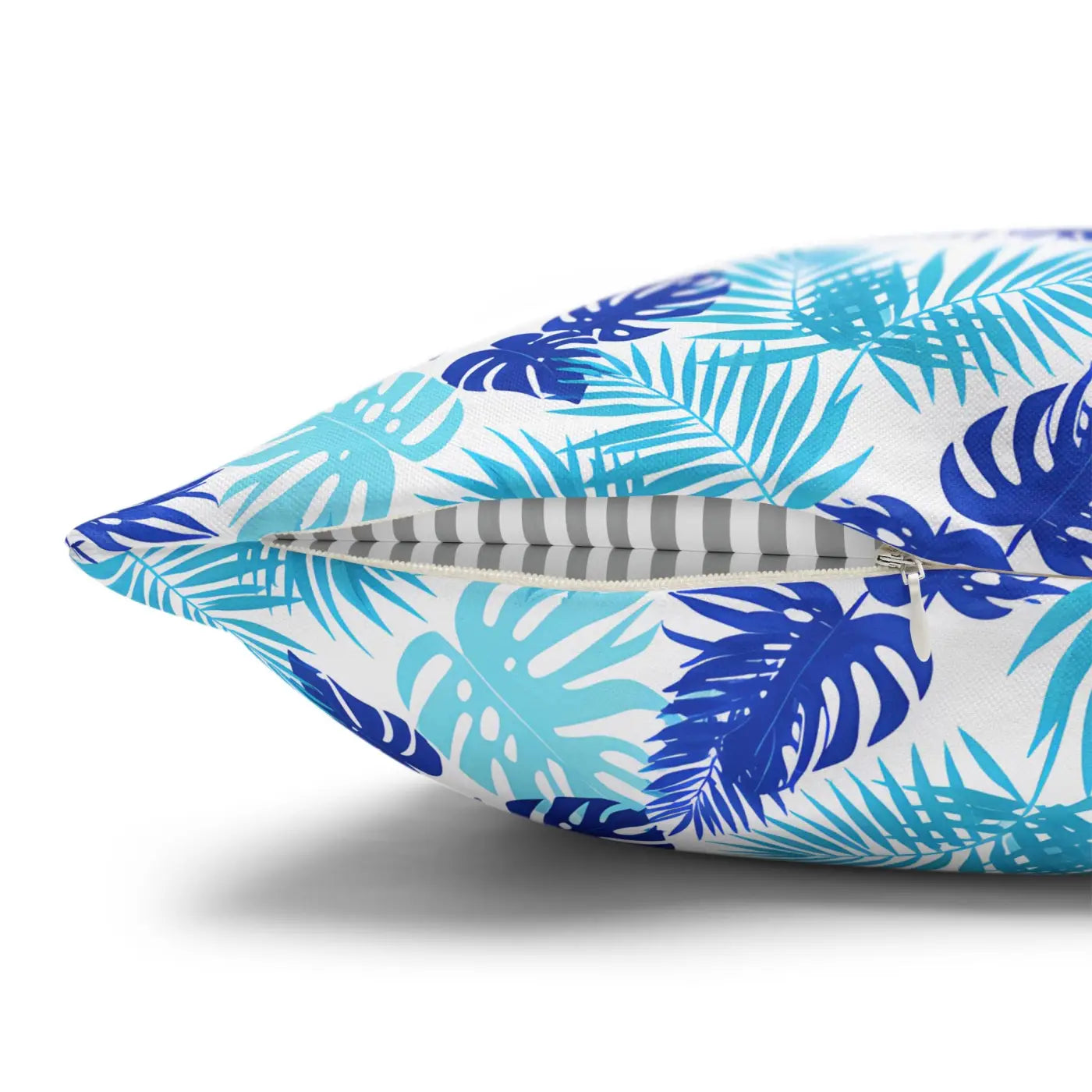 Tropical Leaf Pillowcase - Palm Square Throw with Zipper - DipaliZ