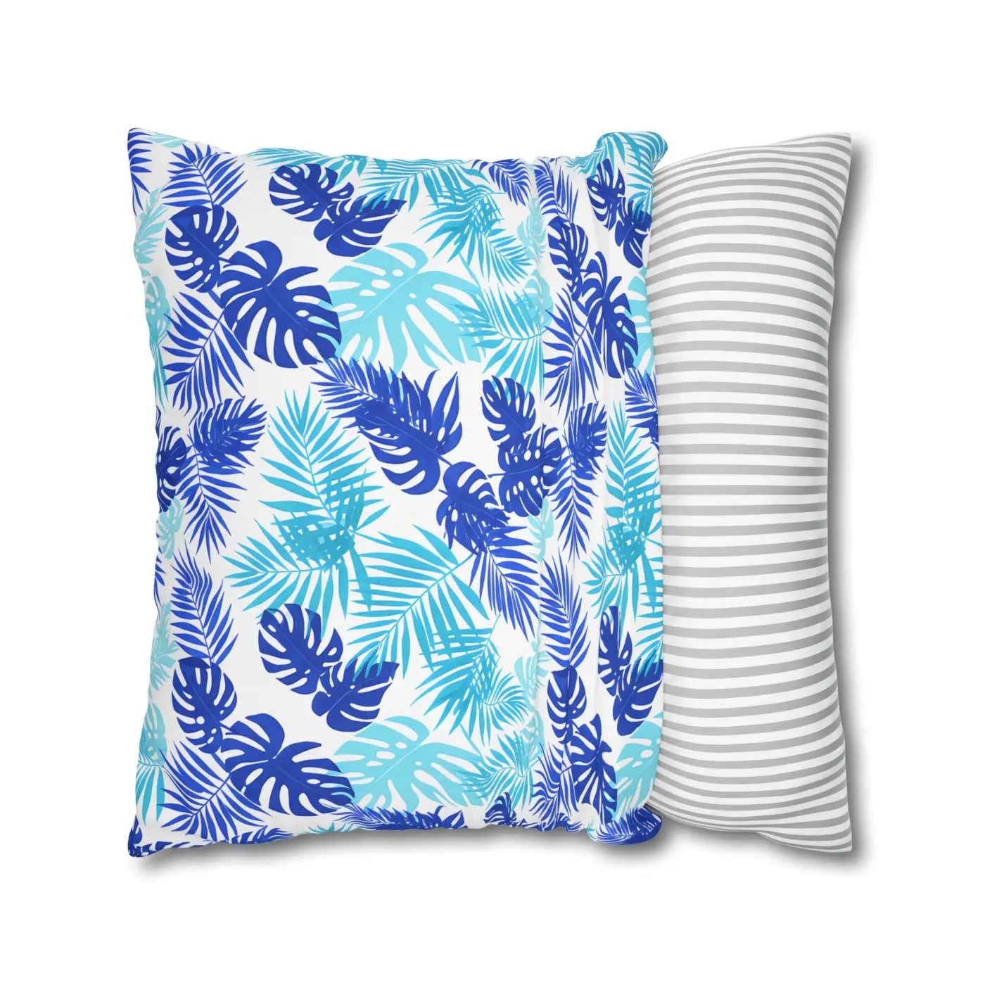 Tropical Leaf Pillowcase - Palm Square Throw with Zipper - DipaliZ