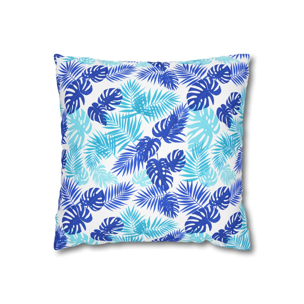 Tropical Leaf Pillowcase - Palm Square Throw with Zipper - DipaliZ