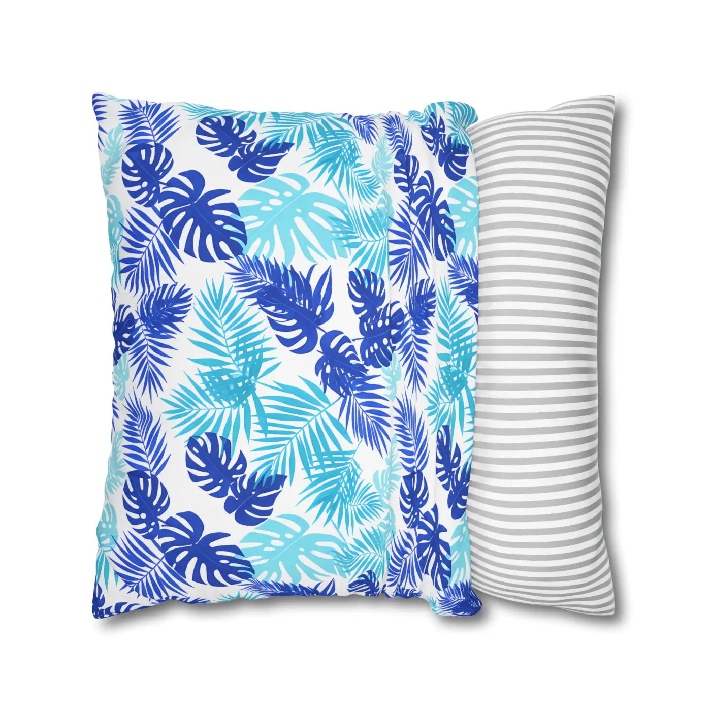 Tropical Leaf Pillowcase - Palm Square Throw with Zipper - DipaliZ
