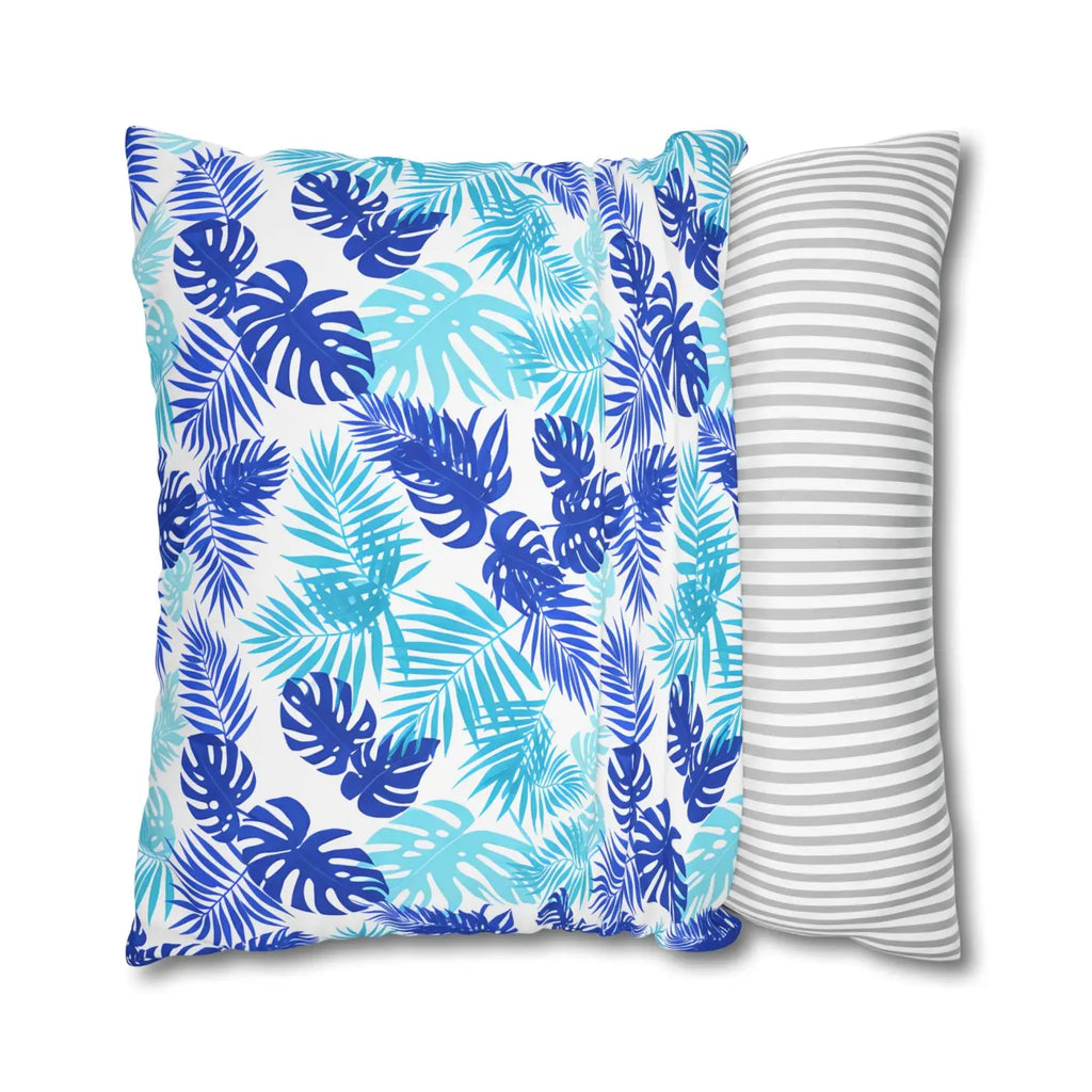 Tropical Leaf Pillowcase - Palm Square Throw with Zipper - DipaliZ