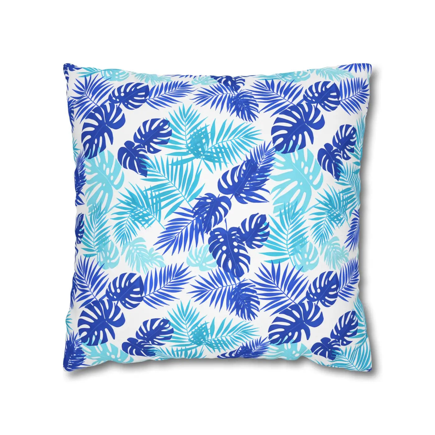 Tropical Leaf Pillowcase - Palm Square Throw with Zipper - DipaliZ