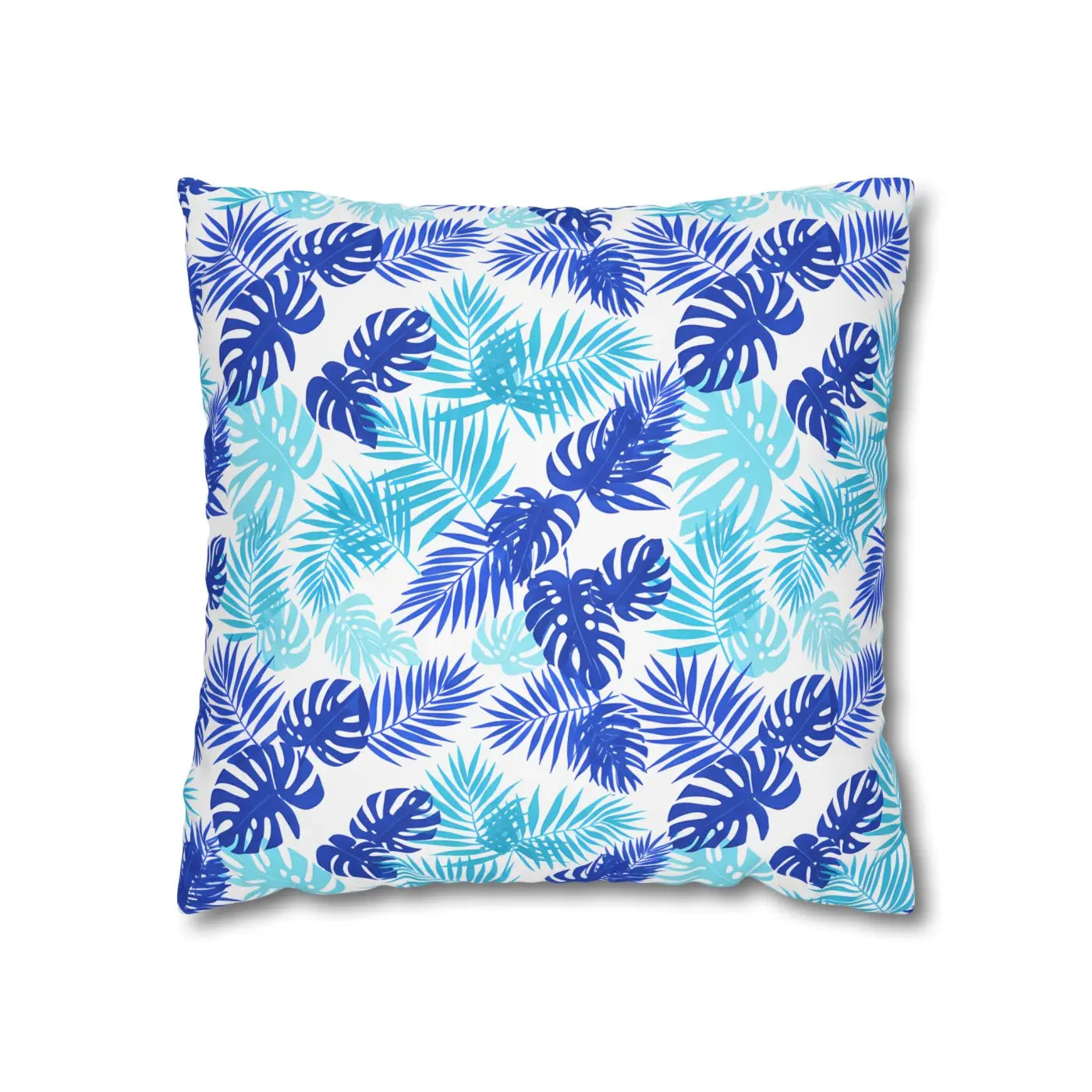Tropical Leaf Pillowcase - Palm Square Throw with Zipper - DipaliZ