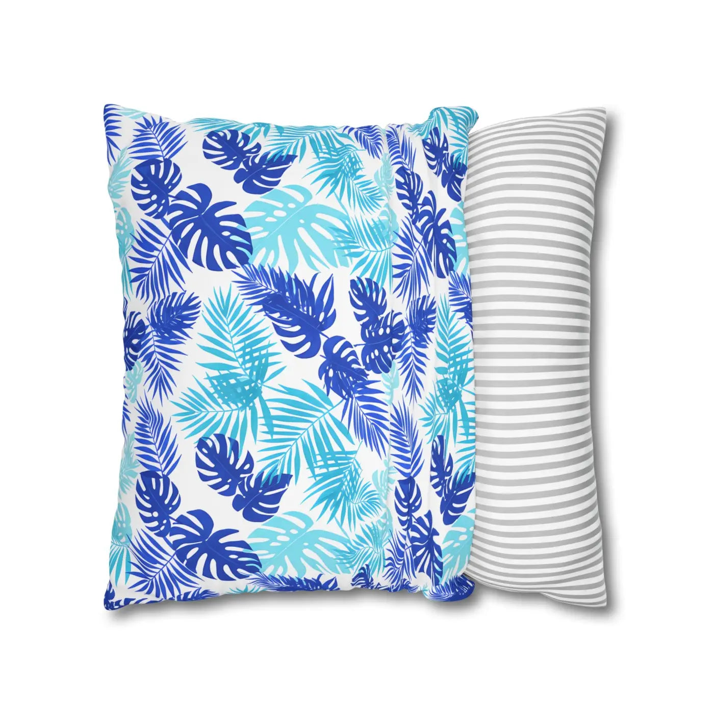 Tropical Leaf Pillowcase - Palm Square Throw with Zipper - DipaliZ