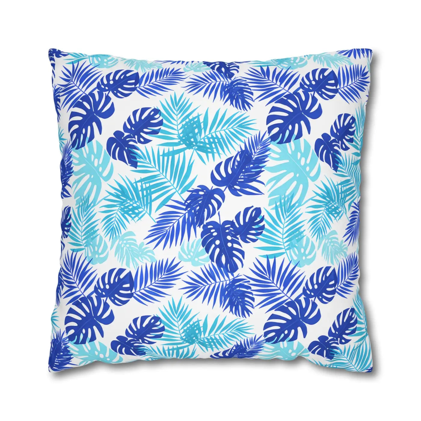 Tropical Leaf Pillowcase - Palm Square Throw with Zipper - DipaliZ