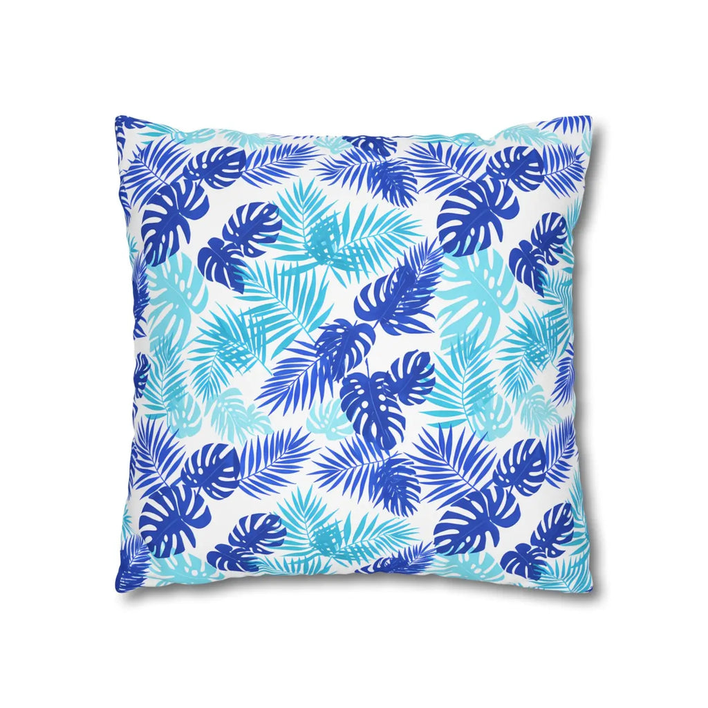 Tropical Leaf Pillowcase - Palm Square Throw with Zipper - DipaliZ