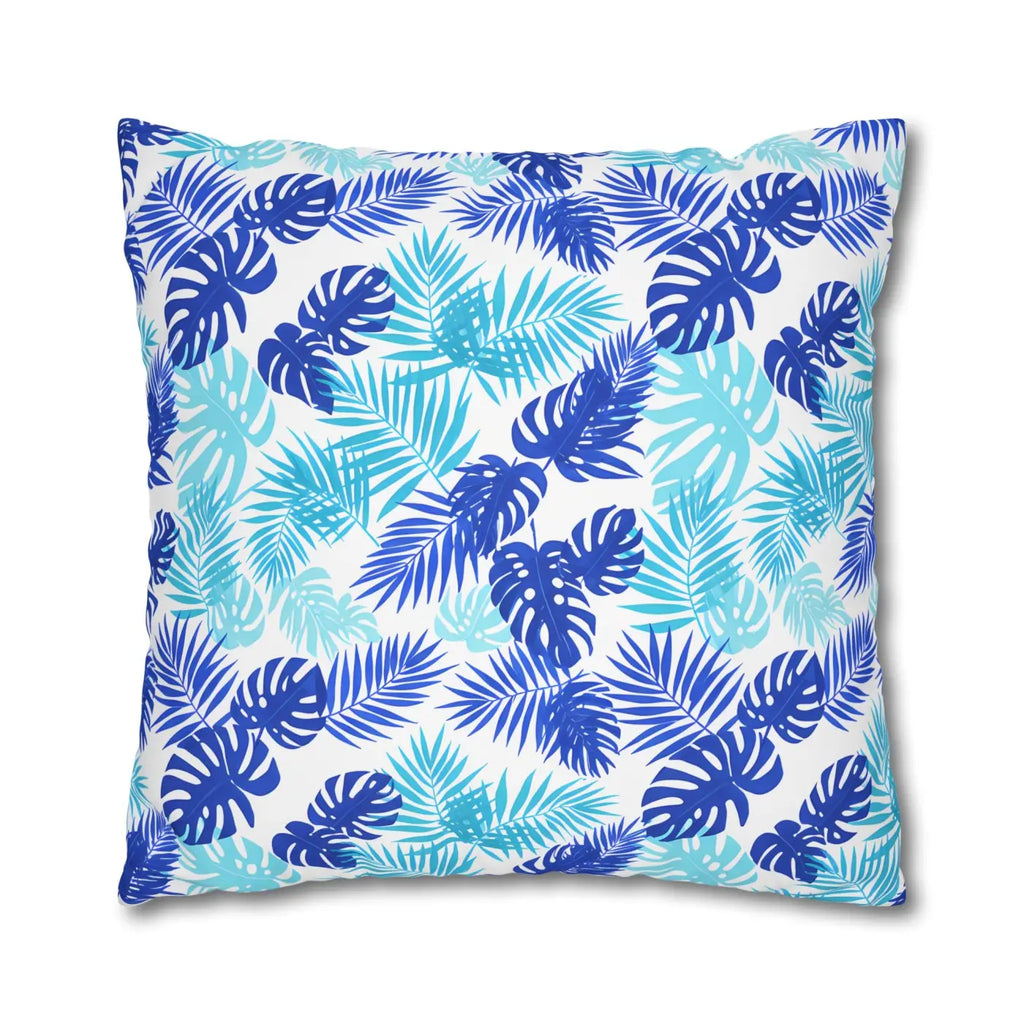Tropical Leaf Pillowcase - Palm Square Throw with Zipper - DipaliZ