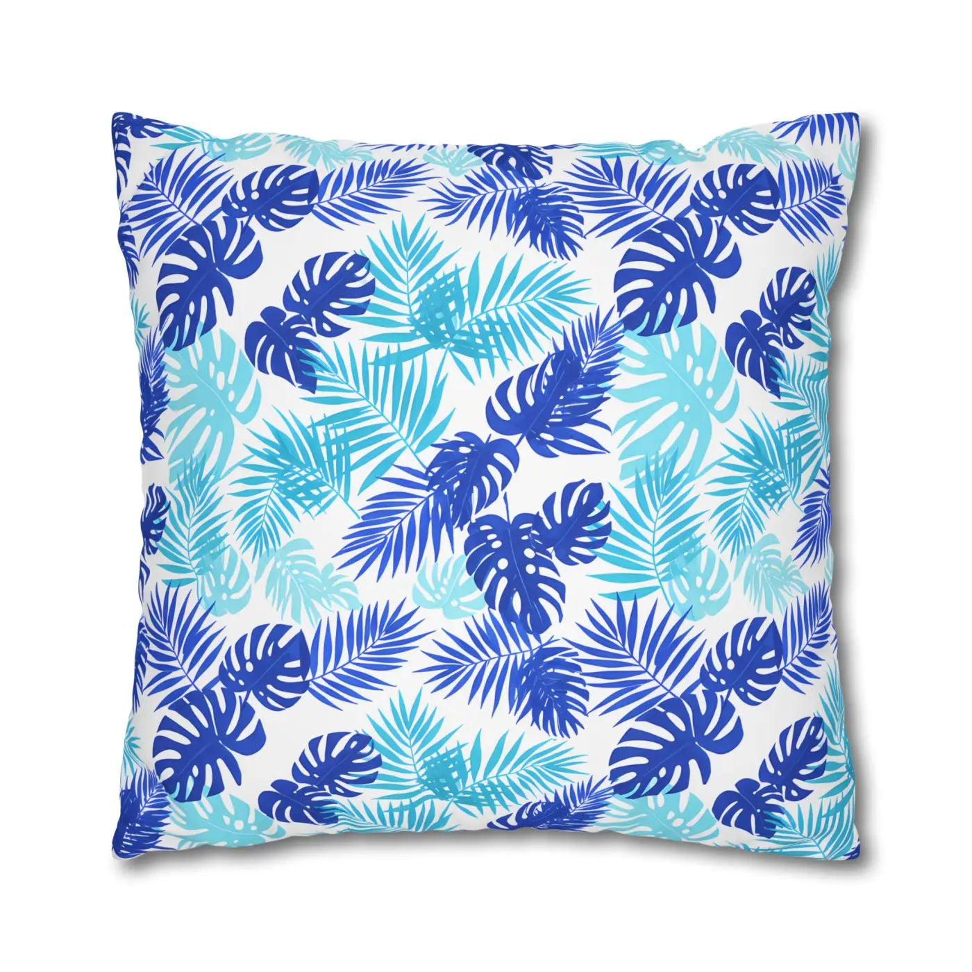 Tropical Leaf Pillowcase - Palm Square Throw with Zipper - DipaliZ
