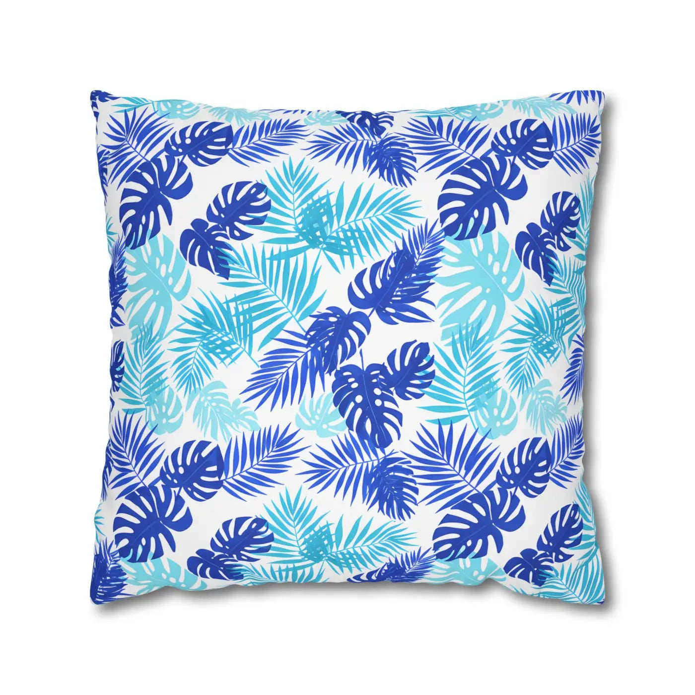 Tropical Leaf Pillowcase - Palm Square Throw with Zipper - DipaliZ