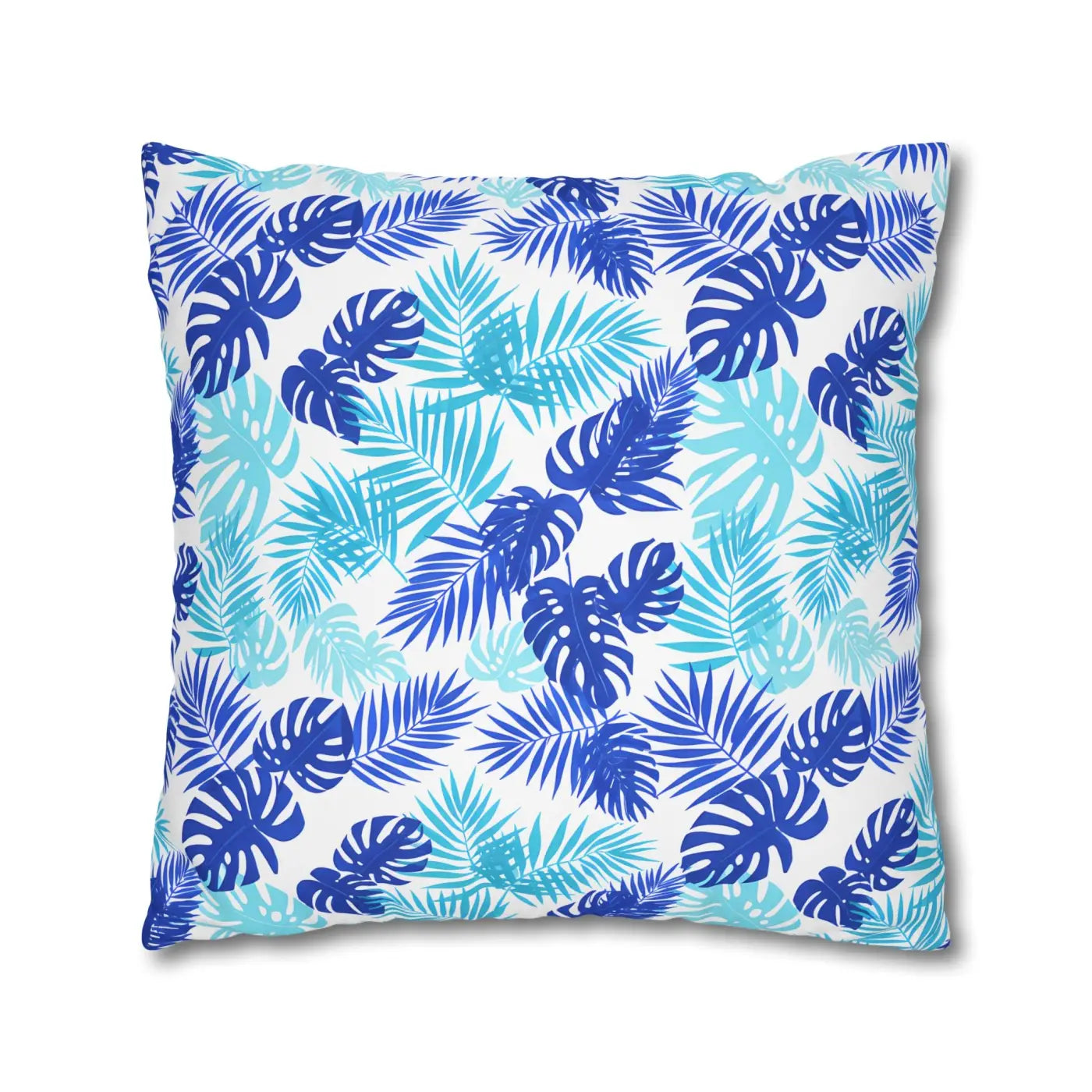 Tropical Leaf Pillowcase - Palm Square Throw with Zipper - DipaliZ