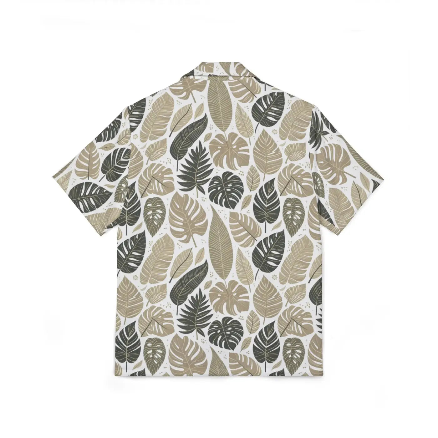Hawaiian Camp Shirt - Vibrant Tropical Leaves Design - DipaliZ
