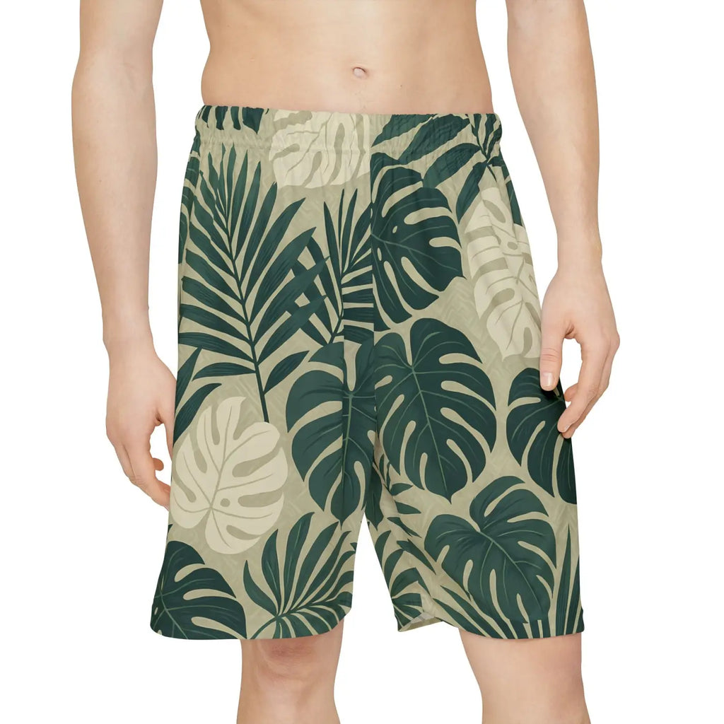 Lightweight Athletic Shorts - Tropical Print Casual Lounge - DipaliZ