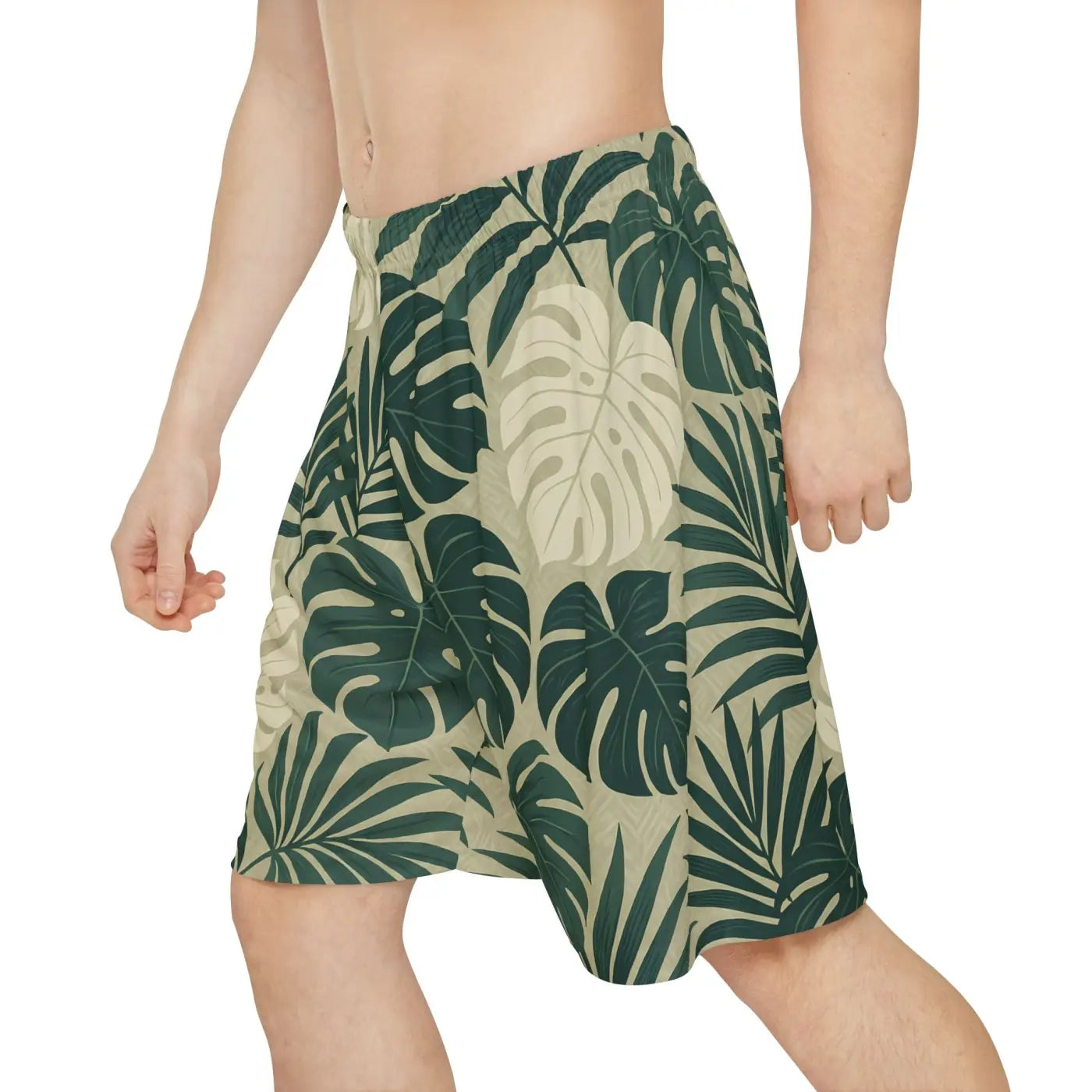 Lightweight Athletic Shorts - Tropical Print Casual Lounge - DipaliZ