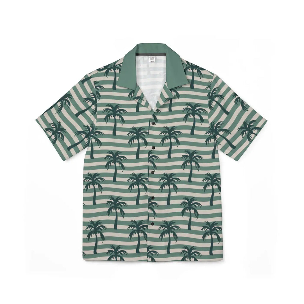 Hawaiian Camp Shirt - Tropical Palm Print - DipaliZ