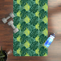 Monstera Rubber Yoga Mat - Tropical Design for Practice - DipaliZ