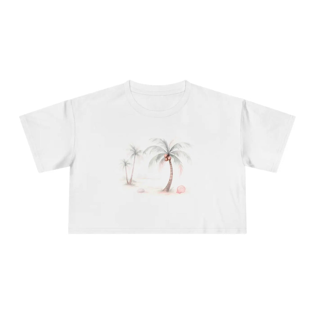 Tropical Crop Tee - Relaxed Fit Casual Summer Style - DipaliZ