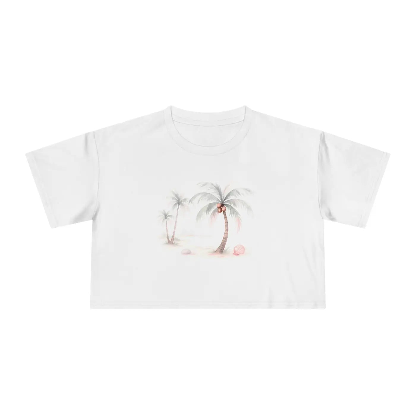 Tropical Crop Tee - Relaxed Fit Casual Summer Style - DipaliZ