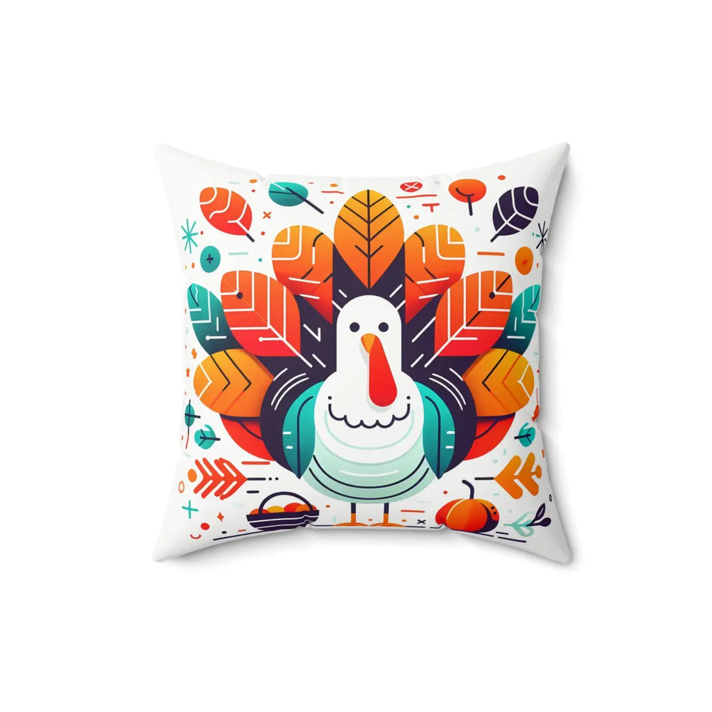 Thanksgiving Throw Pillow - Autumn Background Polyester Square - DipaliZ