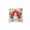 Thanksgiving Throw Pillow - Autumn Background Polyester Square - DipaliZ