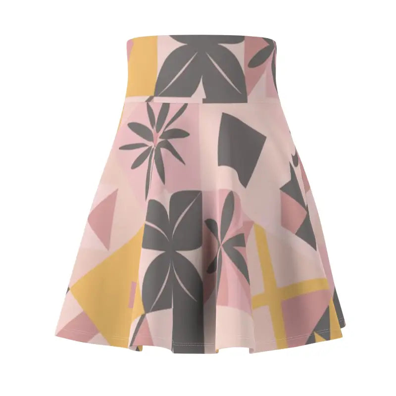 Skater Skirt - Pastel Colors Geometric Pattern - DipaliZ