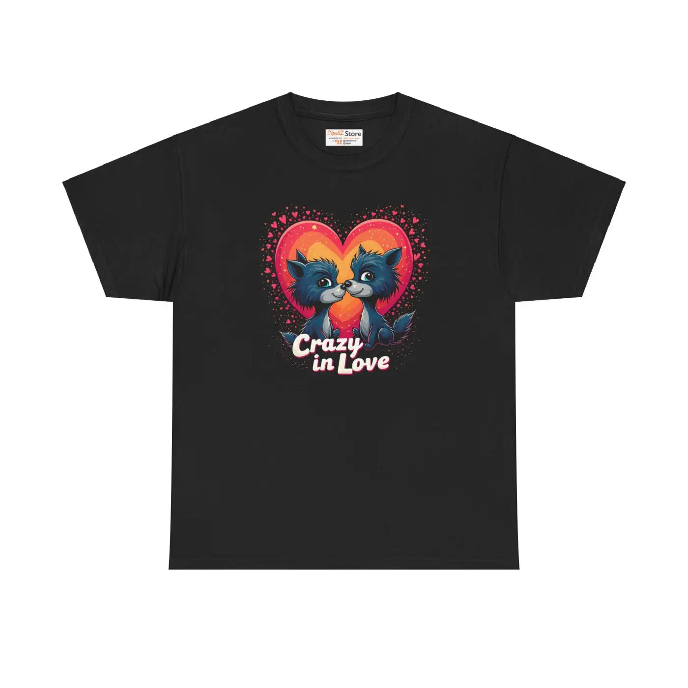 Heavy Cotton Tee Crazy Love Wild - Unisex Comfort - DipaliZ