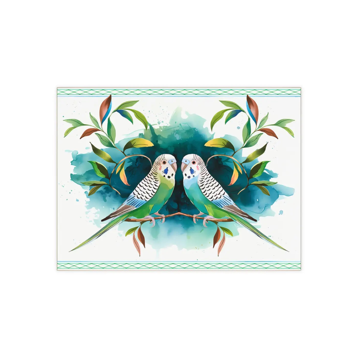 Vibrant Two Parrots Ceramic Photo Tile - Home Decor - DipaliZ