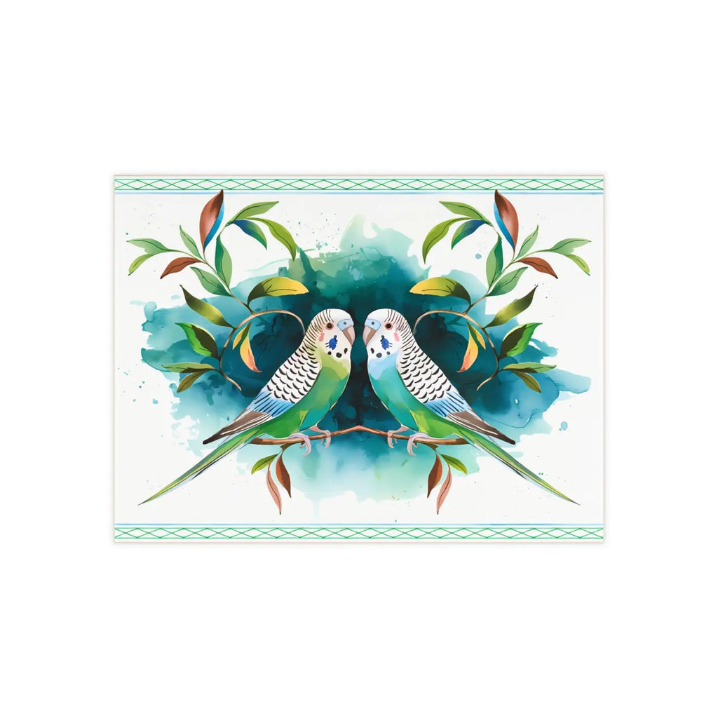 Vibrant Two Parrots Ceramic Photo Tile - Home Decor - DipaliZ