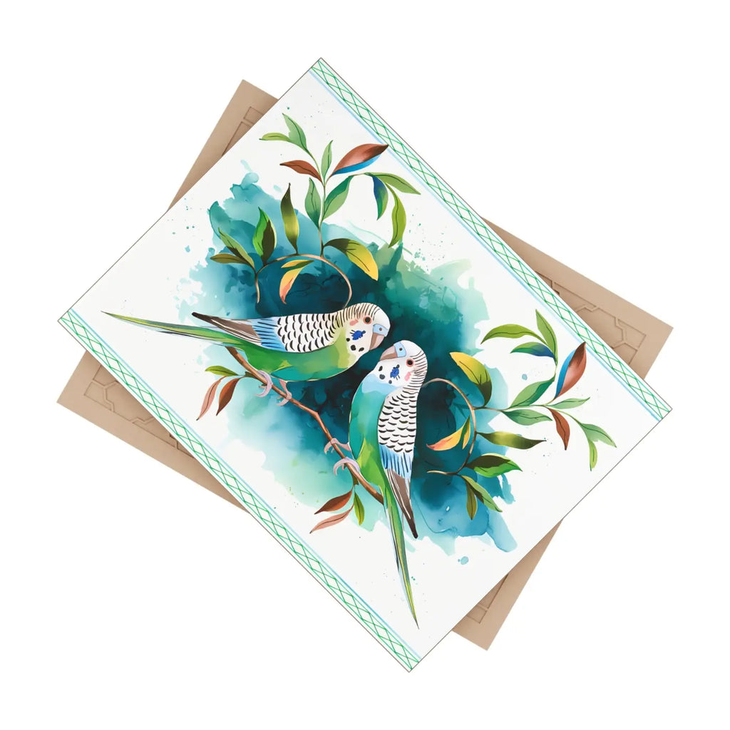 Vibrant Two Parrots Ceramic Photo Tile - Home Decor - DipaliZ