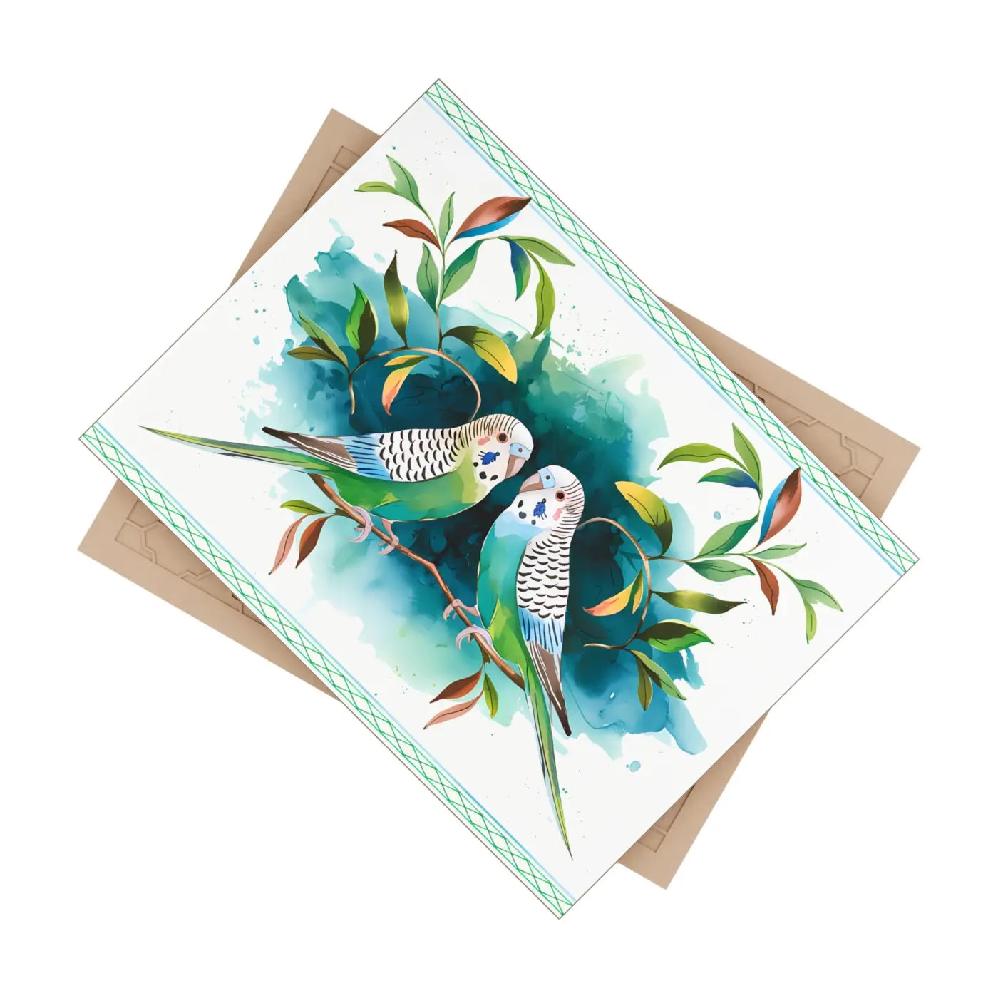 Vibrant Two Parrots Ceramic Photo Tile - Home Decor - DipaliZ