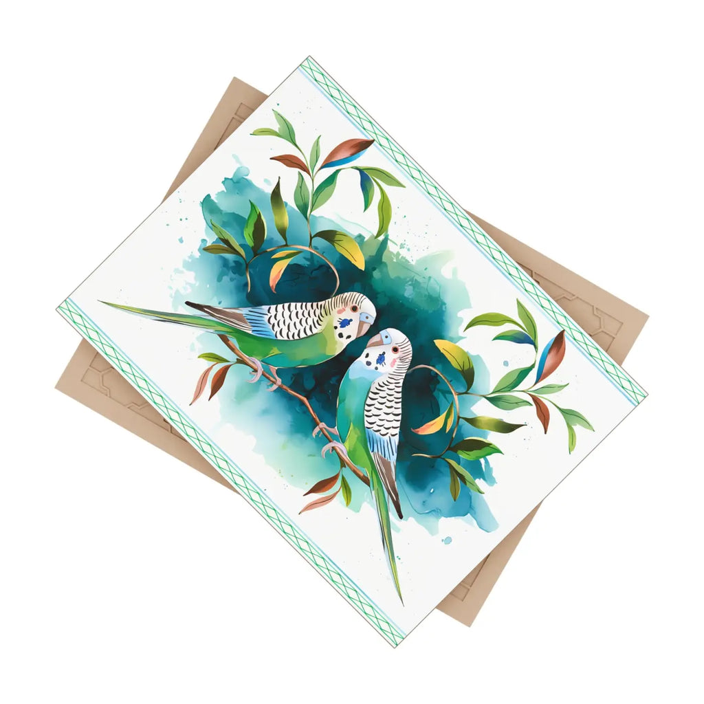 Vibrant Two Parrots Ceramic Photo Tile - Home Decor - DipaliZ